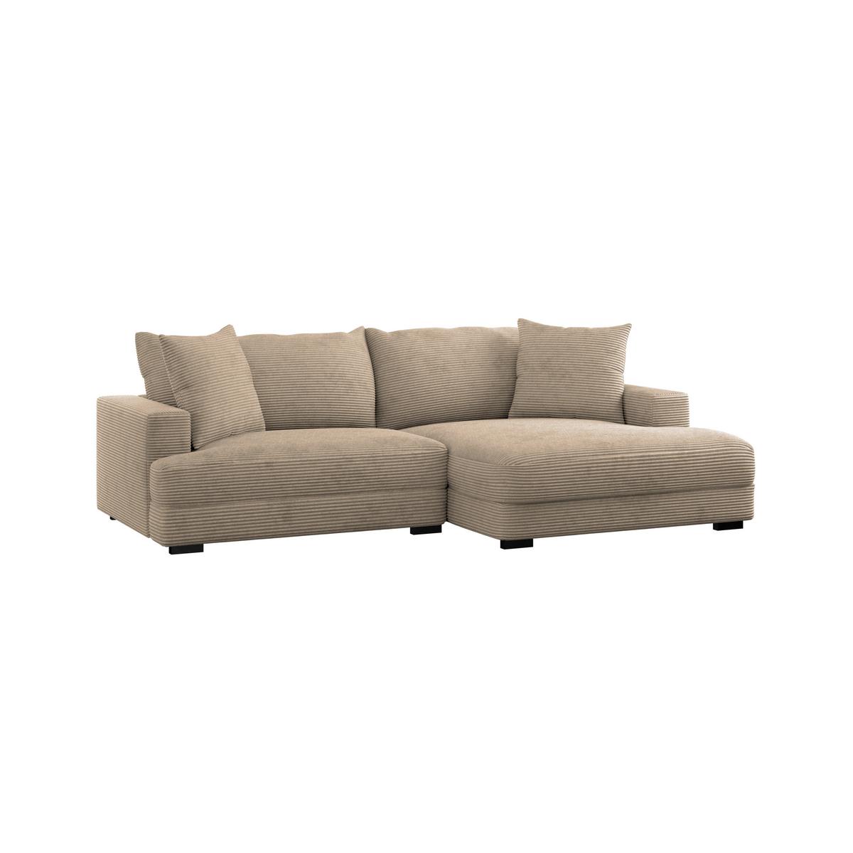 Ugaona Garnitura Pelle - crna/krem, Moderno, tekstil (265/180cm)