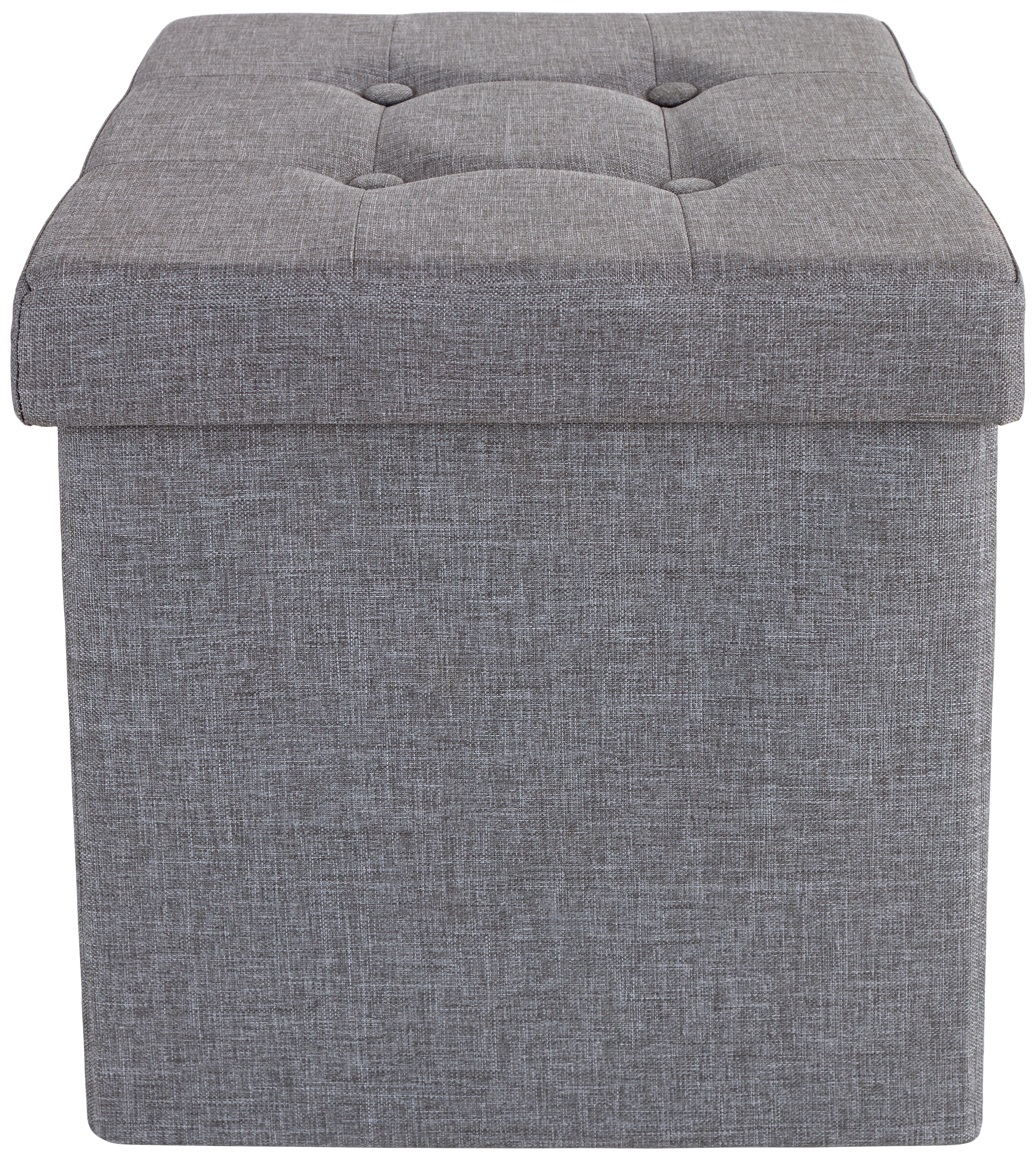 Taburet Franz - gri, Modern, textil/material pe bază de lemn (38/38/38cm) - Modern Living