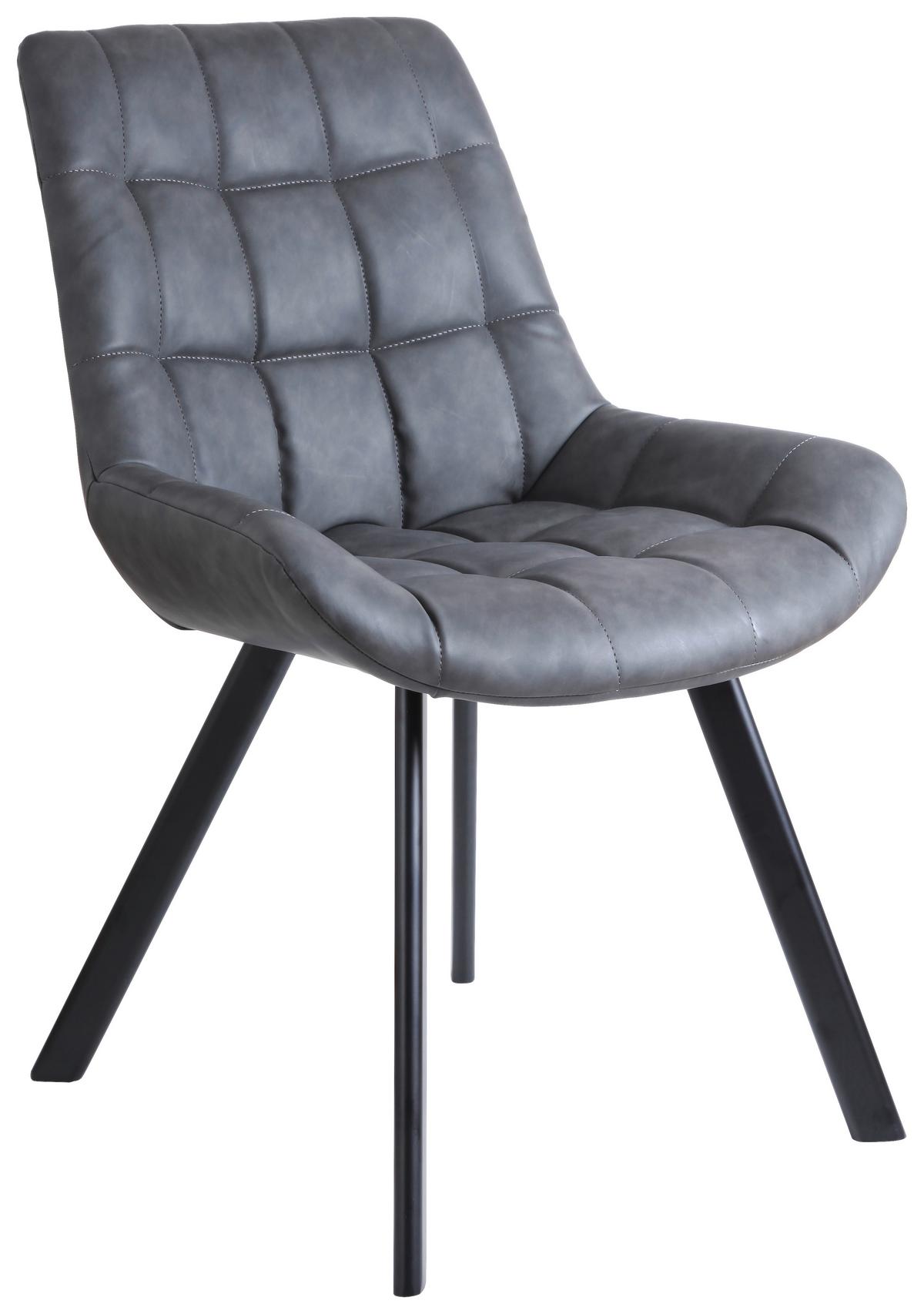 KRZESŁO HAYO - czarny/szary, Konventionell, metal/tkanina (56/84/60cm) - Livetastic