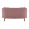 TWEEZITSSOFA HOPE - Natuurlijke kleuren/Roze, Modern, Hout/Textiel (141/77/73cm) - Bessagi Home