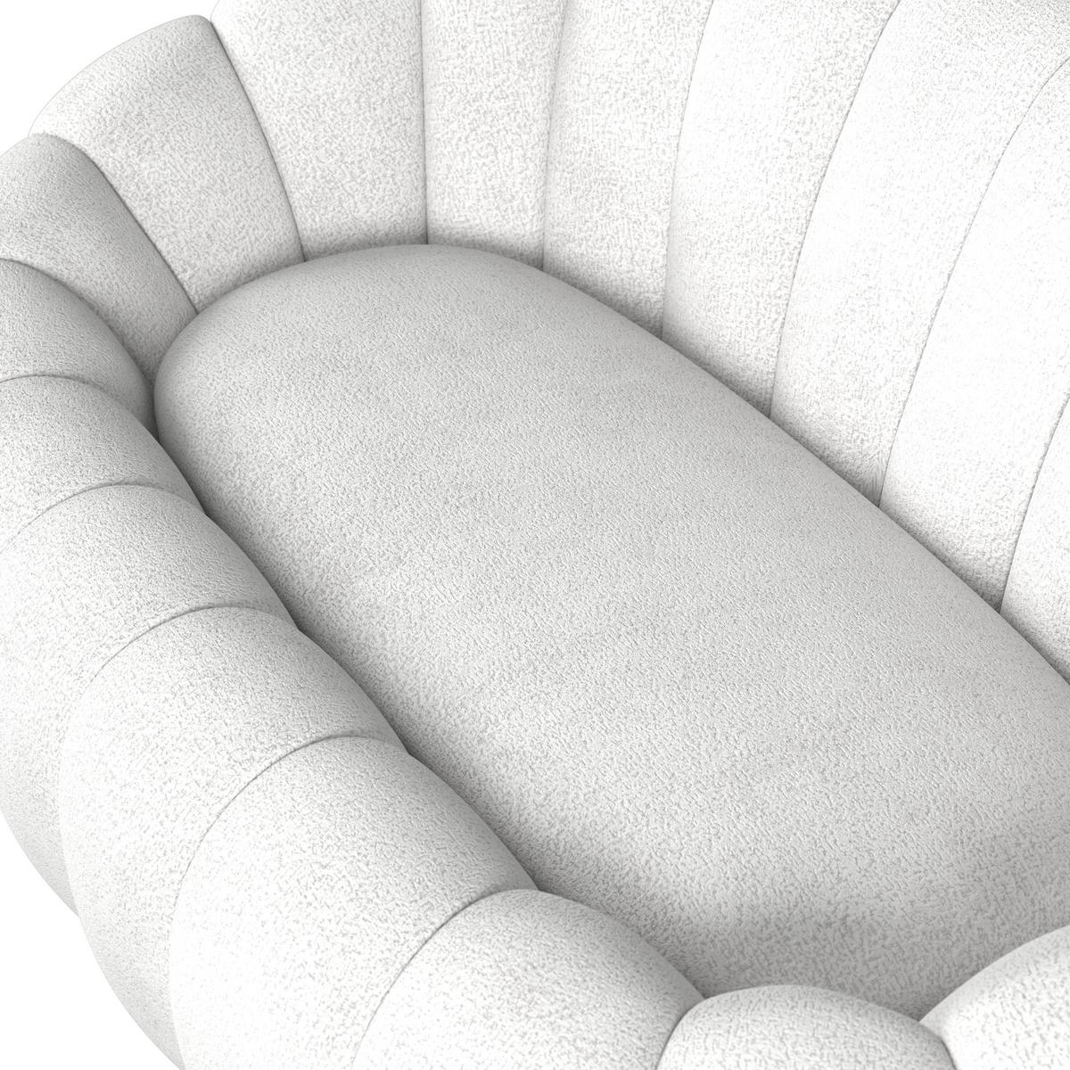 Sofa Lena Chenille Weiß - Weiß, MODERN, Holz/Textil (150/62/92cm)