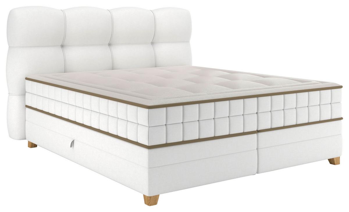 Boxspringbett Bianco Beige ca. 160x200cm - Beige, KONVENTIONELL, Holz/Holzwerkstoff (160/200cm) - Premium Living