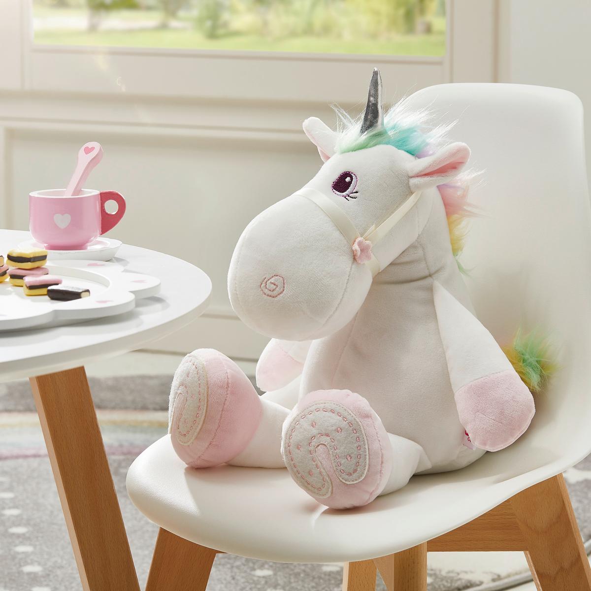 PRZYTULANKA EINHORN RAINBOW - różowy/biały, Basics, tkanina (25cm) - Patinio