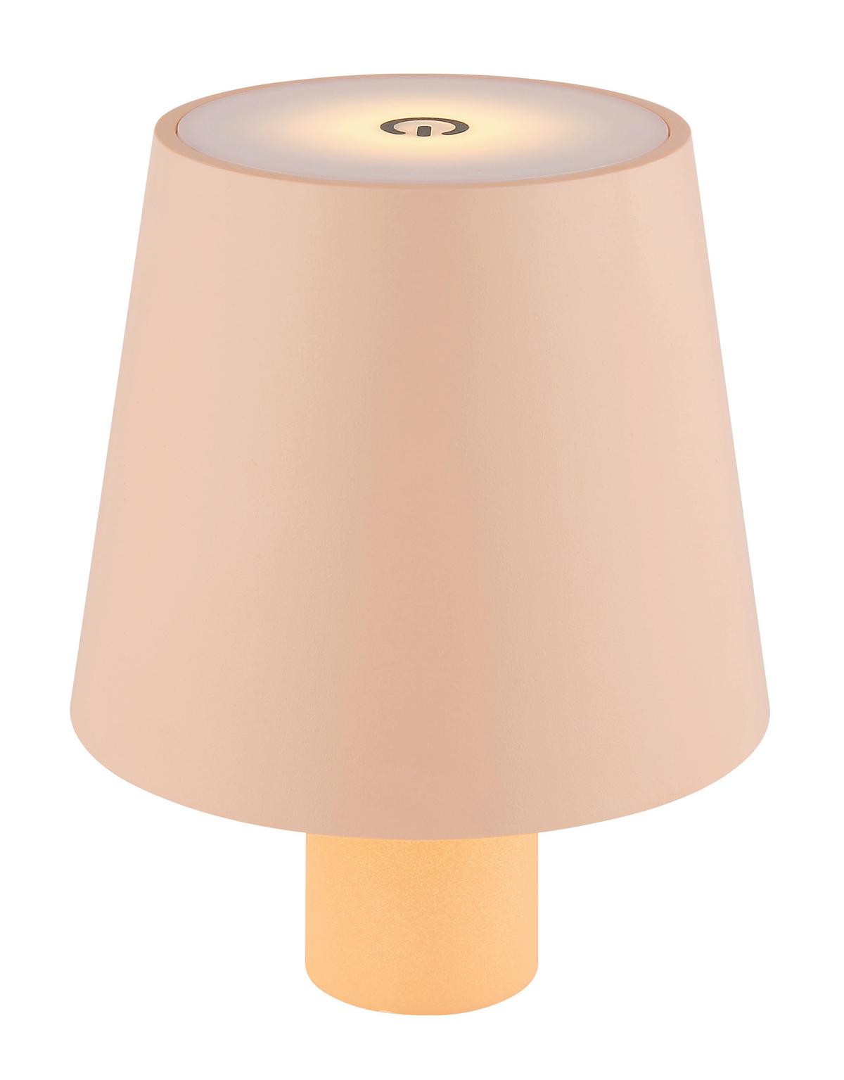 Akku-Tischleuchte Vannie Rosa max. 3 Watt - Rosa, Trend, Kunststoff/Metall (10,6/13cm) - Globo