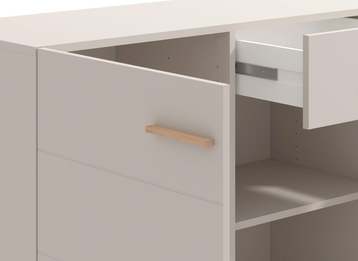 Sideboard Essex Ksm Kaschmir/Eiche Artisan - Kaschmir/Eiche Artisan, MODERN, Holzwerkstoff (154/94/41cm) - P & B