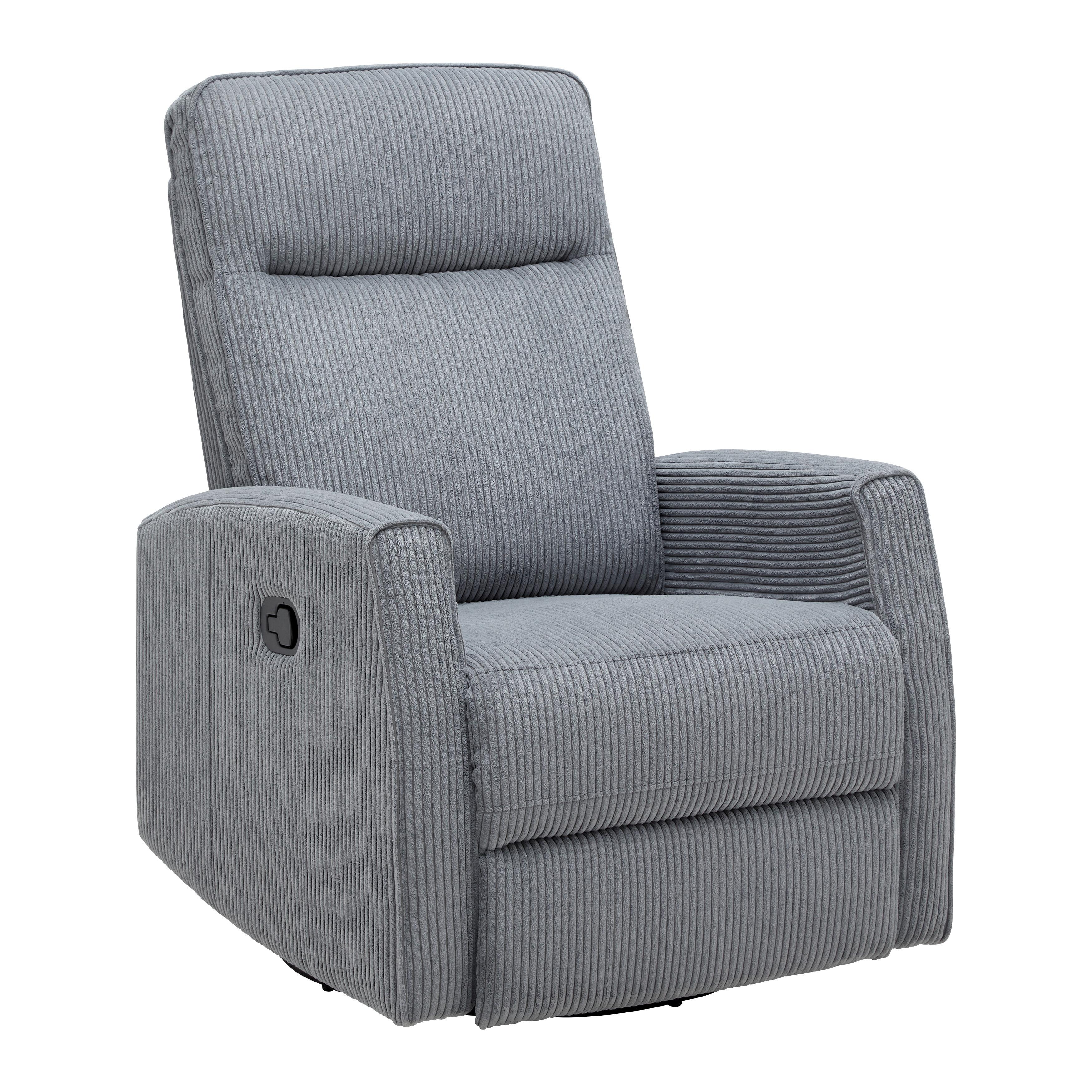 Relaxsessel Melinda Dunkelgrau Cord - Dunkelgrau/Schwarz, KONVENTIONELL, Holz/Kunststoff (76/103/96cm) - Mömax