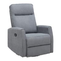 Relaxsessel Melinda Dunkelgrau Cord - Dunkelgrau/Schwarz, KONVENTIONELL, Holz/Kunststoff (76/103/96cm) - Mömax