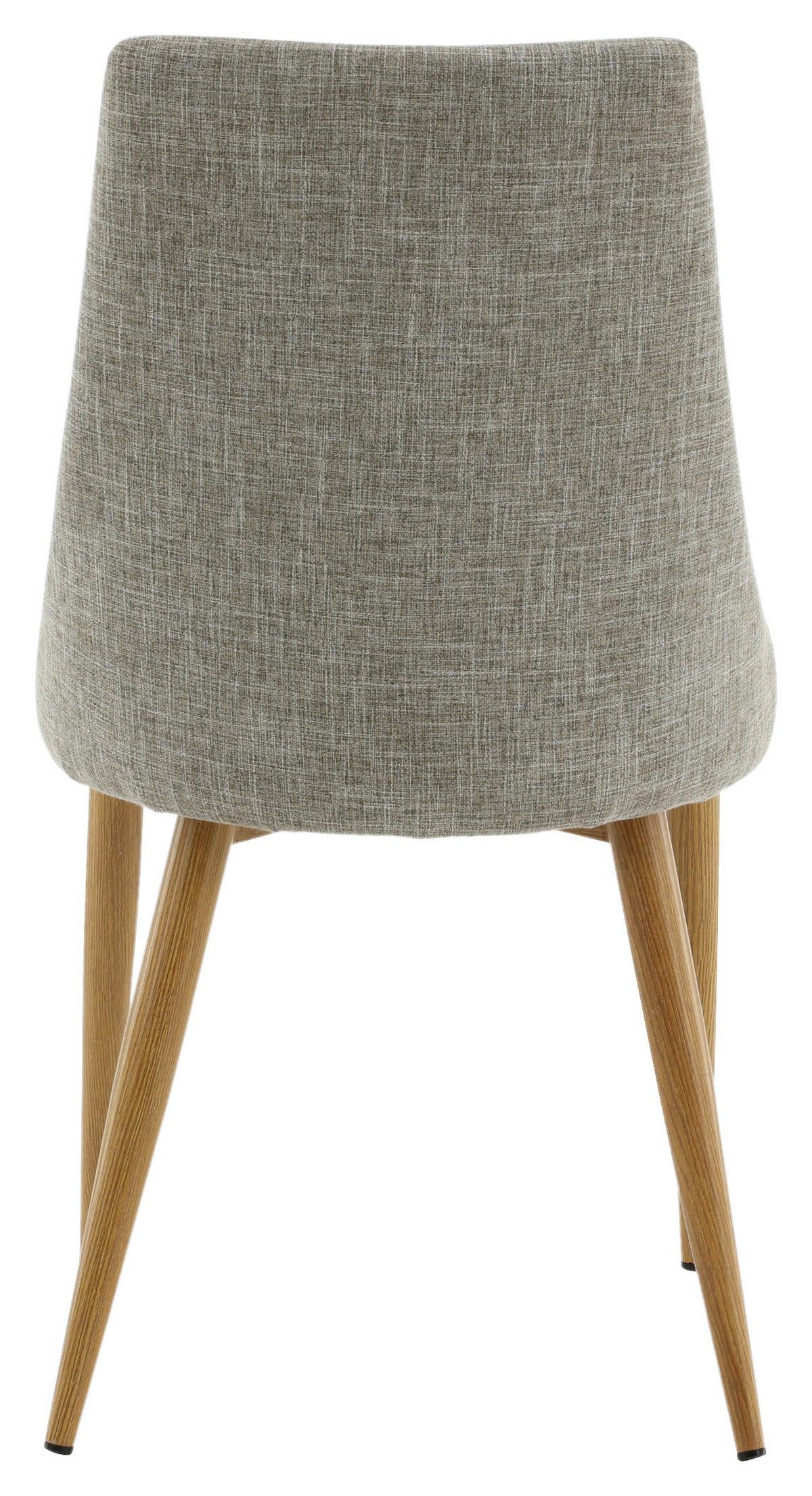 STUHL-SET LEONE - Beige/Hellgrau, Design, Textil/Metall (46.5/91/63cm) - Livetastic