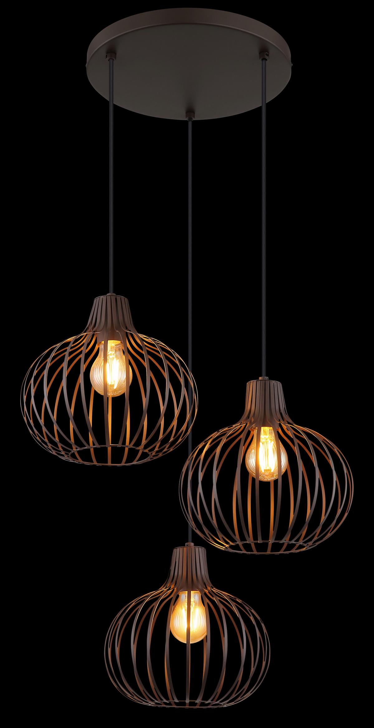 LAMPA WISZĄCA 33379311  MATEO - kolor rdzawy/czarny, Konventionell, tworzywo sztuczne/metal (50/120cm) - Globo