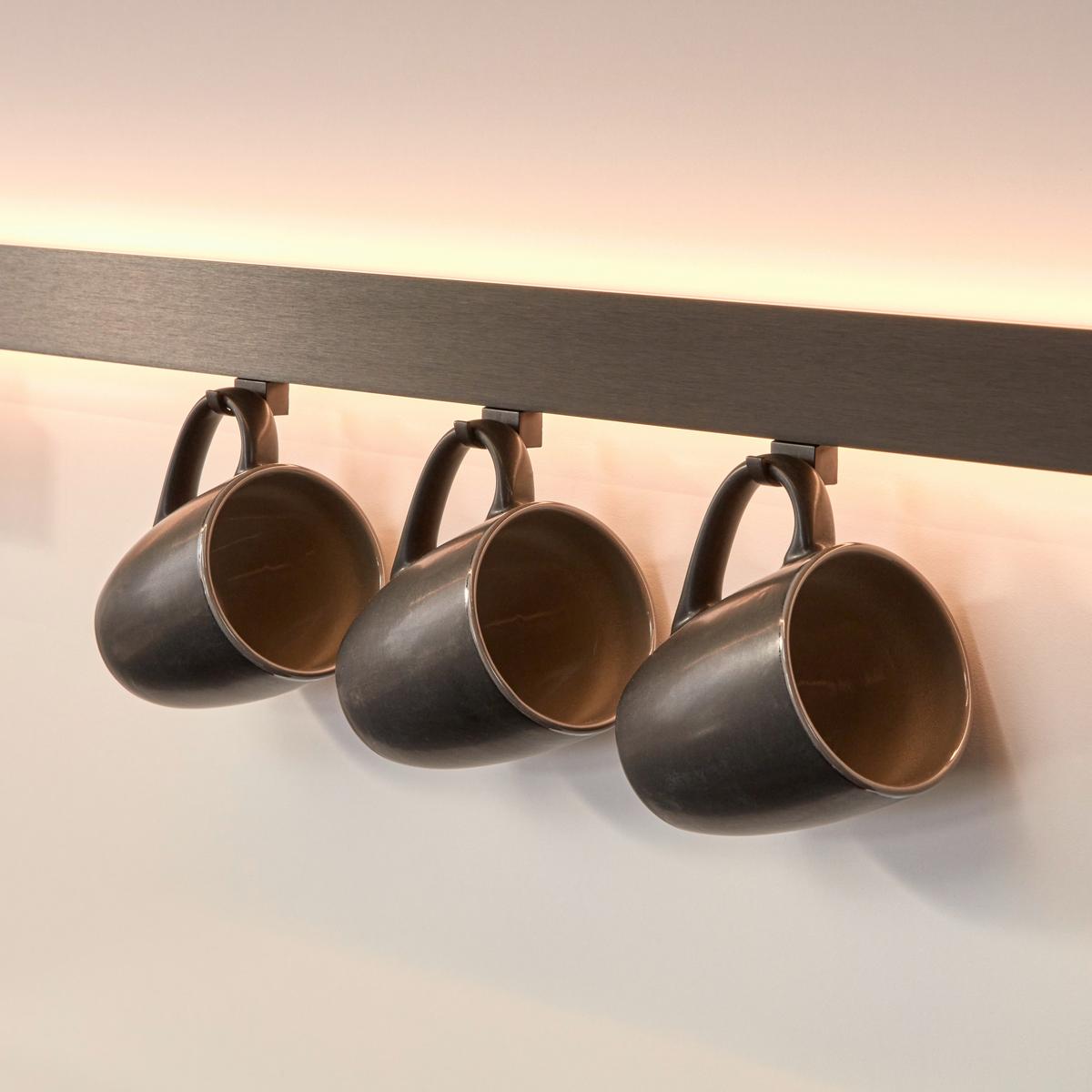 Bucatarie la comanda FOCUS LINE N - alb/alb lucios intens, Modern, material pe bază de lemn (187/212cm) - Nobilia