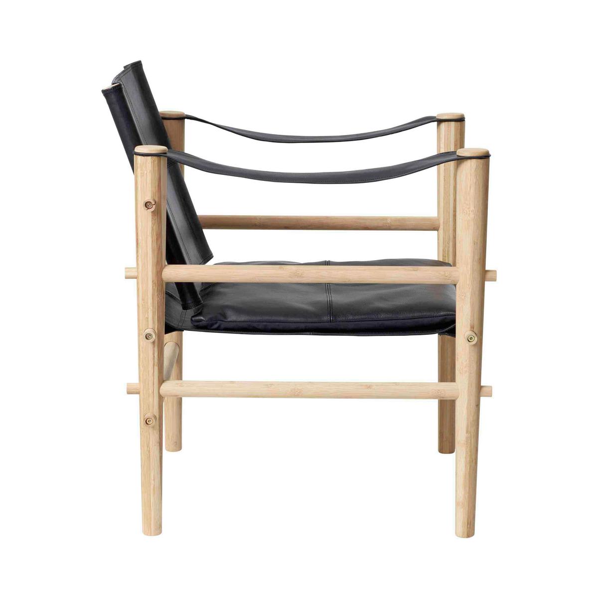 Sessel Noble 3155028 - Schwarz/Naturfarben, Romantik / Landhaus, Leder/Holz (59/79/61cm) - MID.YOU