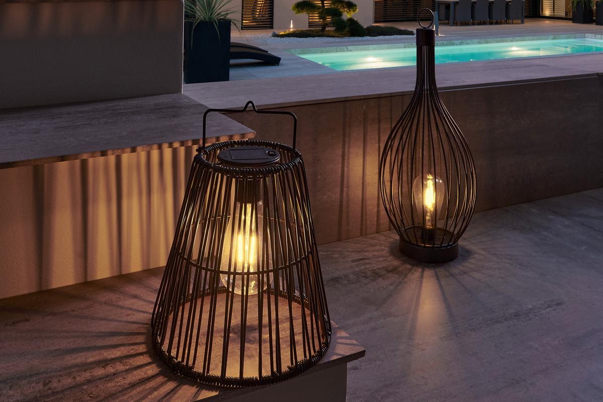 Solarleuchte Finja max. 0,02 Watt - Schwarz, Modern, Kunststoff/Metall (20/50cm) - Modern Living