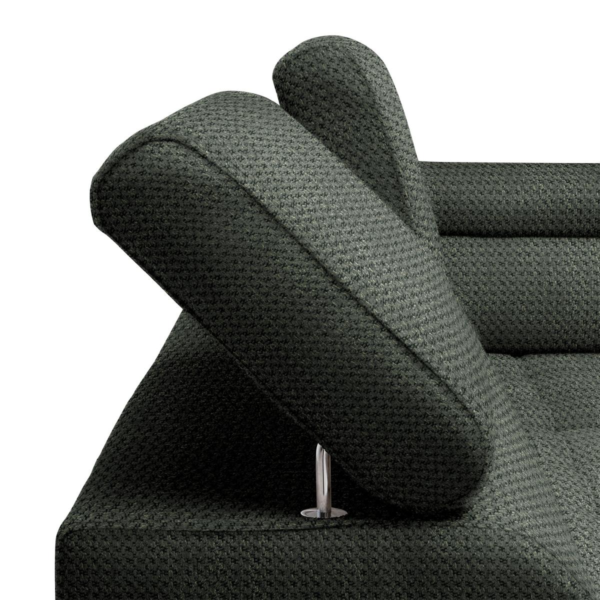 Kutna Garnitura Gremio - tamno zelena/crna, Moderno, tekstil/plastika (283/206cm) - Modern Living