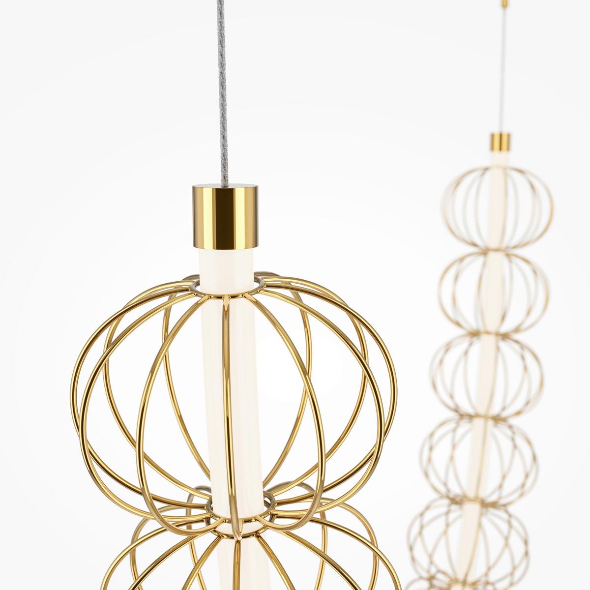 Pendelleuchte Mod216pl-L55g3k - Goldfarben, Design, Metall (208.6/184/35cm) - MAYTONI