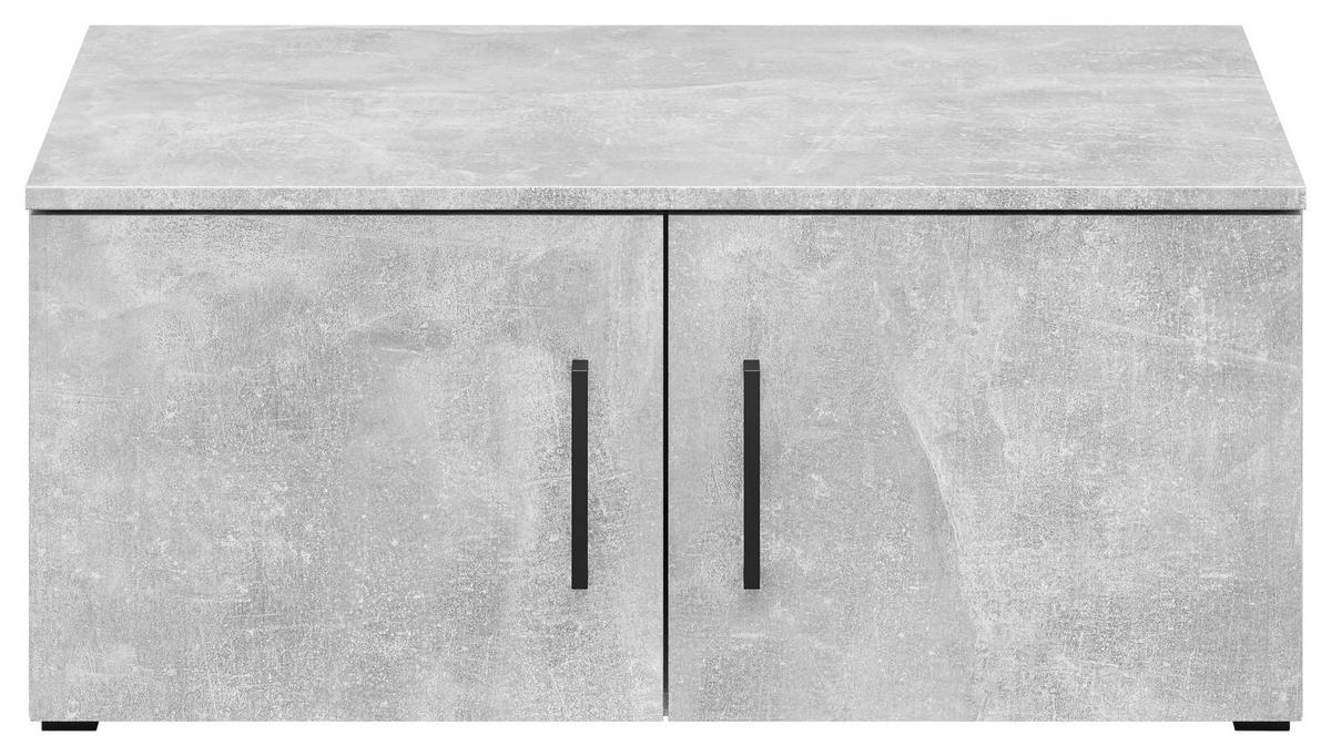 Aufsatzschrank Multistauraum Grau - Schwarz/Grau, Modern, Holzwerkstoff/Kunststoff (80/35/52cm) - Premium Living