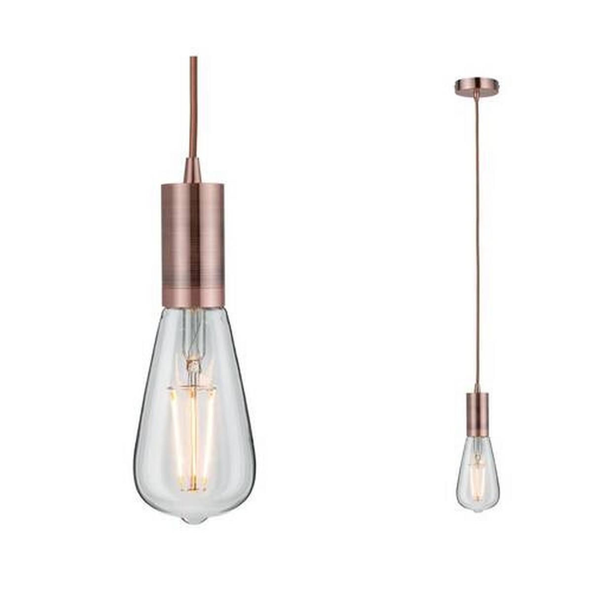 Hängeleuchte Haldis in Kupferfarben max. 60 Watt - Design (10/200cm) - Paulmann