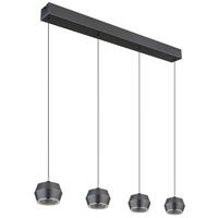 Viseča Led-svetilka 15209-4 Marthy - siva/opal, Design, kovina/umetna masa (80,5/10/200cm)