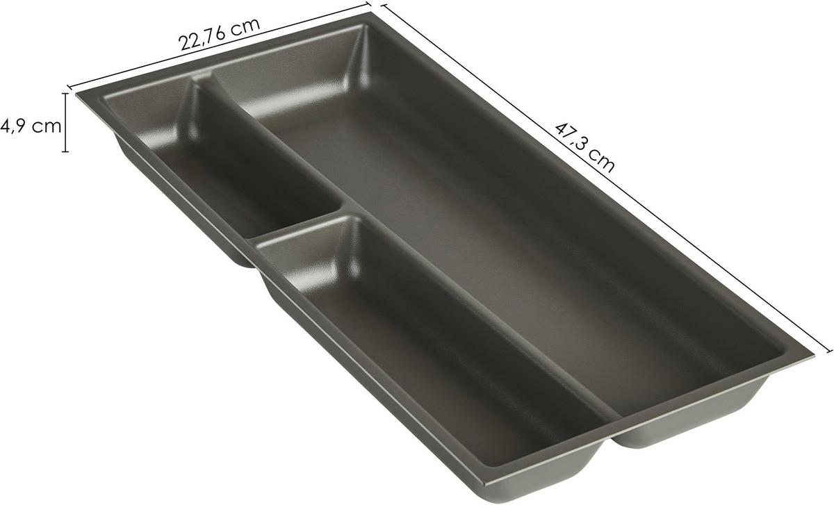 Besteckeinsatz BE30Y Schieferfarben - Schieferfarben, Basics, Kunststoff (22,7/4,9/47,3cm) - Nobilia