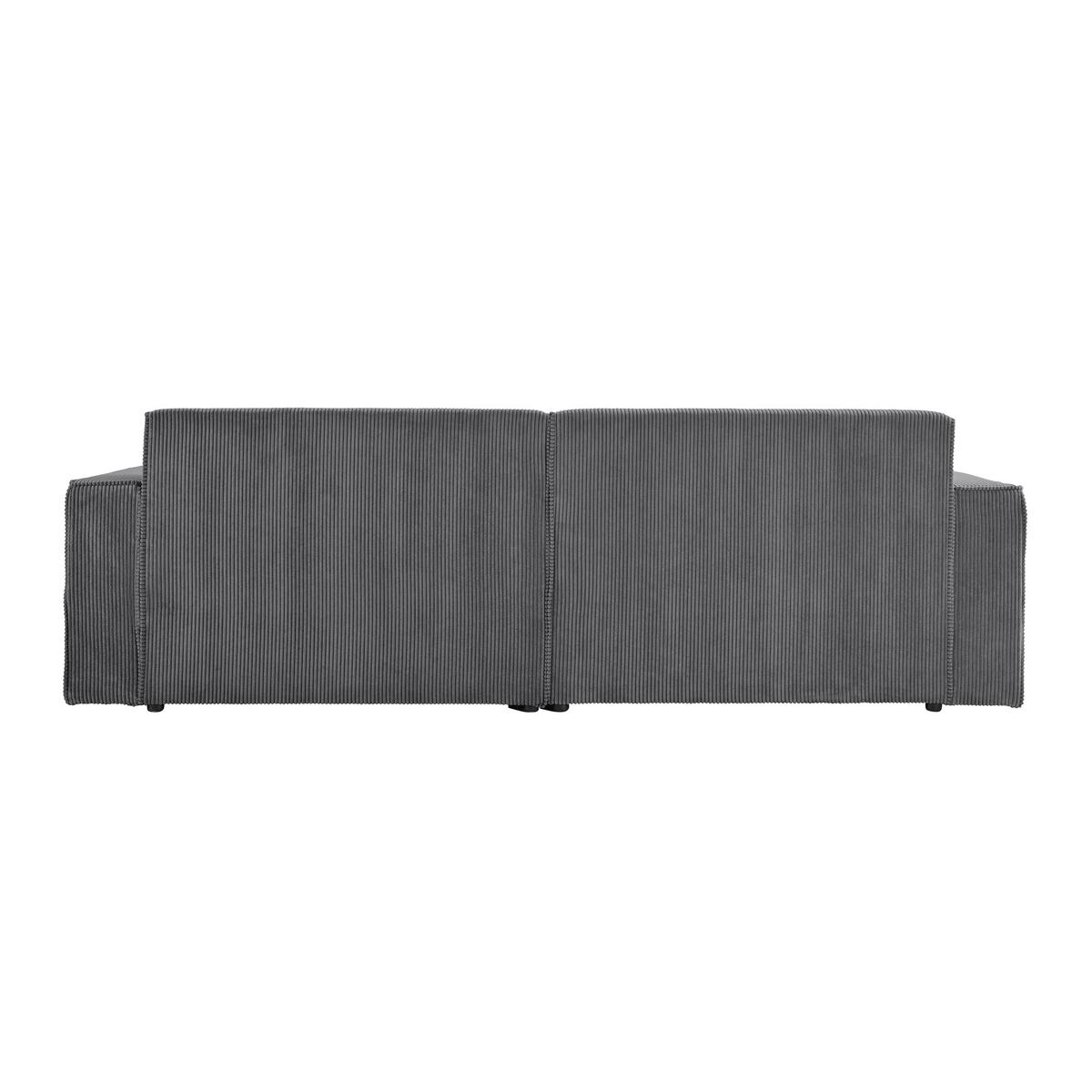 Wohnlandschaft Loft in Anthrazit - Anthrazit/Schwarz, MODERN, Kunststoff/Textil (265/75/172cm) - Mömax