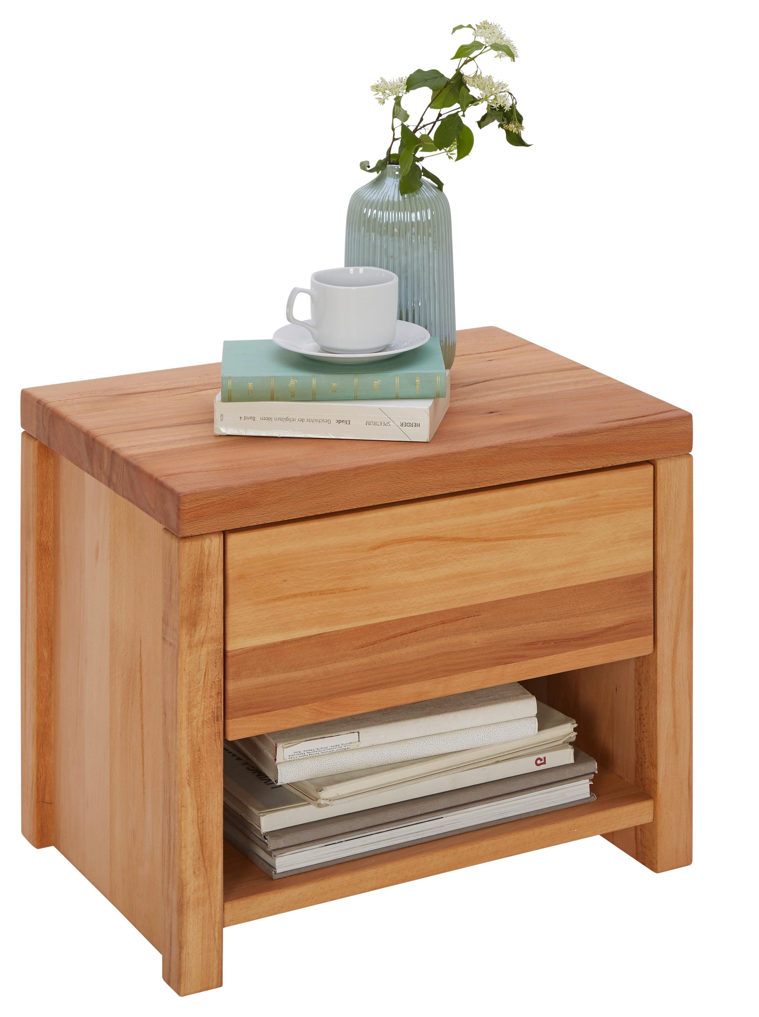 SZAFKA NOCNA AMAZON - Natur, drewno (50/43/38cm) - Linea Natura
