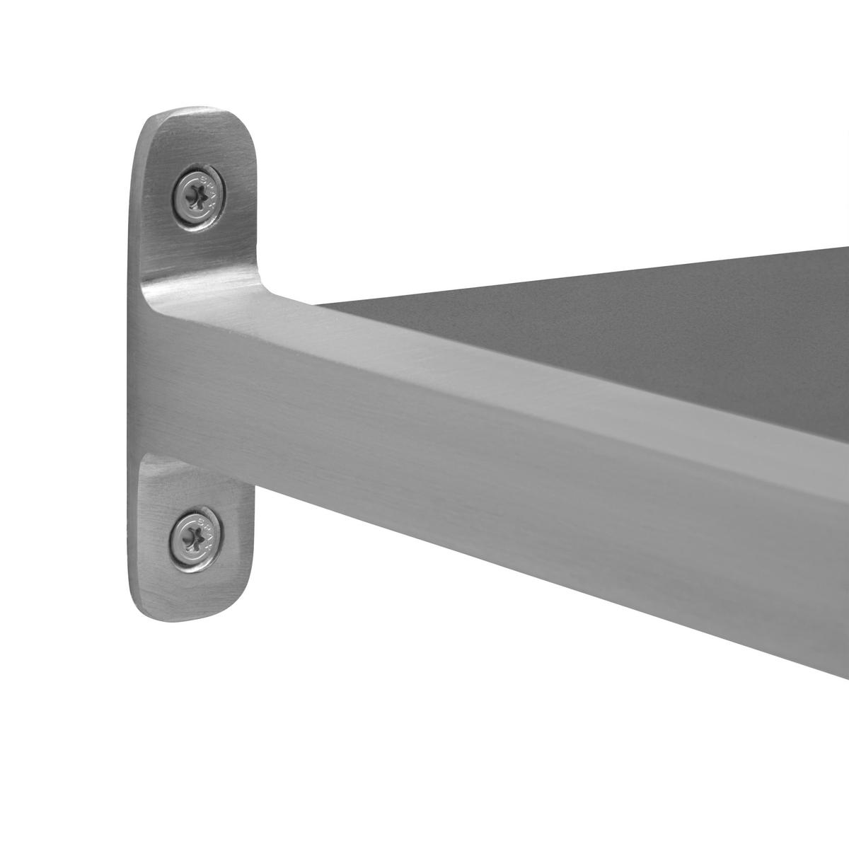 Stenski Nosilec Lentini Ii - barve aluminija, Moderno, kovina (2,2/8/25,5cm) - Mömax