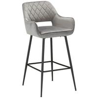 Barski Stol Serafina - siva/črna, Moderno, kovina/tekstil (54/105/60cm) - Mömax