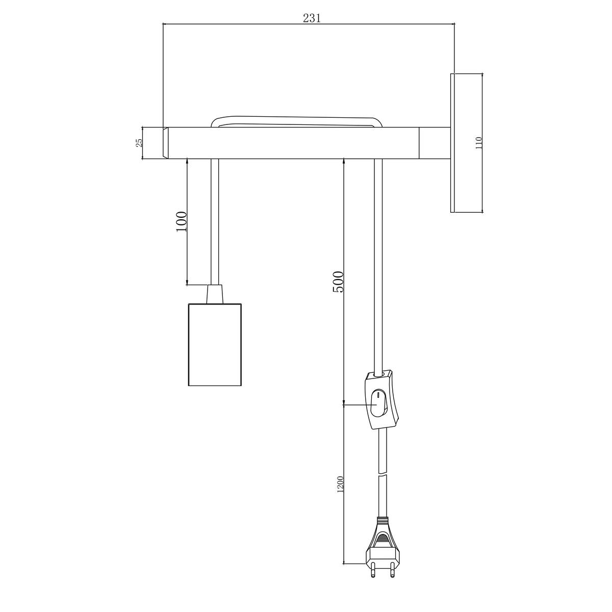KINKIET 98977/76 JARBO WA1+ZUL - czarny/jasnobrązowy, Lifestyle, metal/drewno (11/26/23cm) - Brilliant