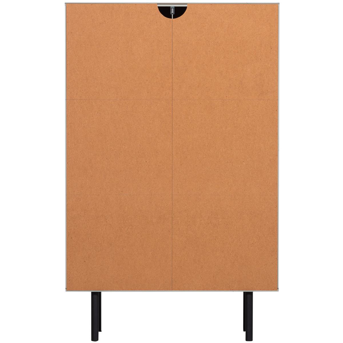 Kommode Cadiz Grauweiß B: 85cm - Grauweiß/Schwarz, Design, Holz/Metall (85/135/40cm) - Livetastic