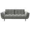 PLAYBOY 2-Sitzer-Sofa Scarlett Anthrazit Samt m. Schlaffunkt. - Anthrazit, KONVENTIONELL, Holz/Textil (215/81,5/84,5cm) - Playboy