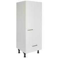 Geräteumbauschrank Touch Weiß - Edelstahlfarben/Weiß, MODERN, Holzwerkstoff/Metall (60/168/58cm) - Nobilia