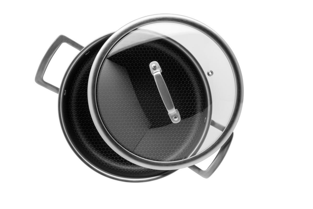 Kochtopf 935609 Kochtopf - Silberfarben/Schwarz, Basics, Metall (24/16,5cm) - Mäser