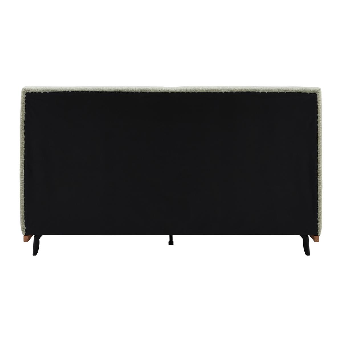 Bett Emily Grün ca. 180x200cm - Schwarz/Grün, KONVENTIONELL, Holzwerkstoff/Textil (180/200cm) - Premium Living