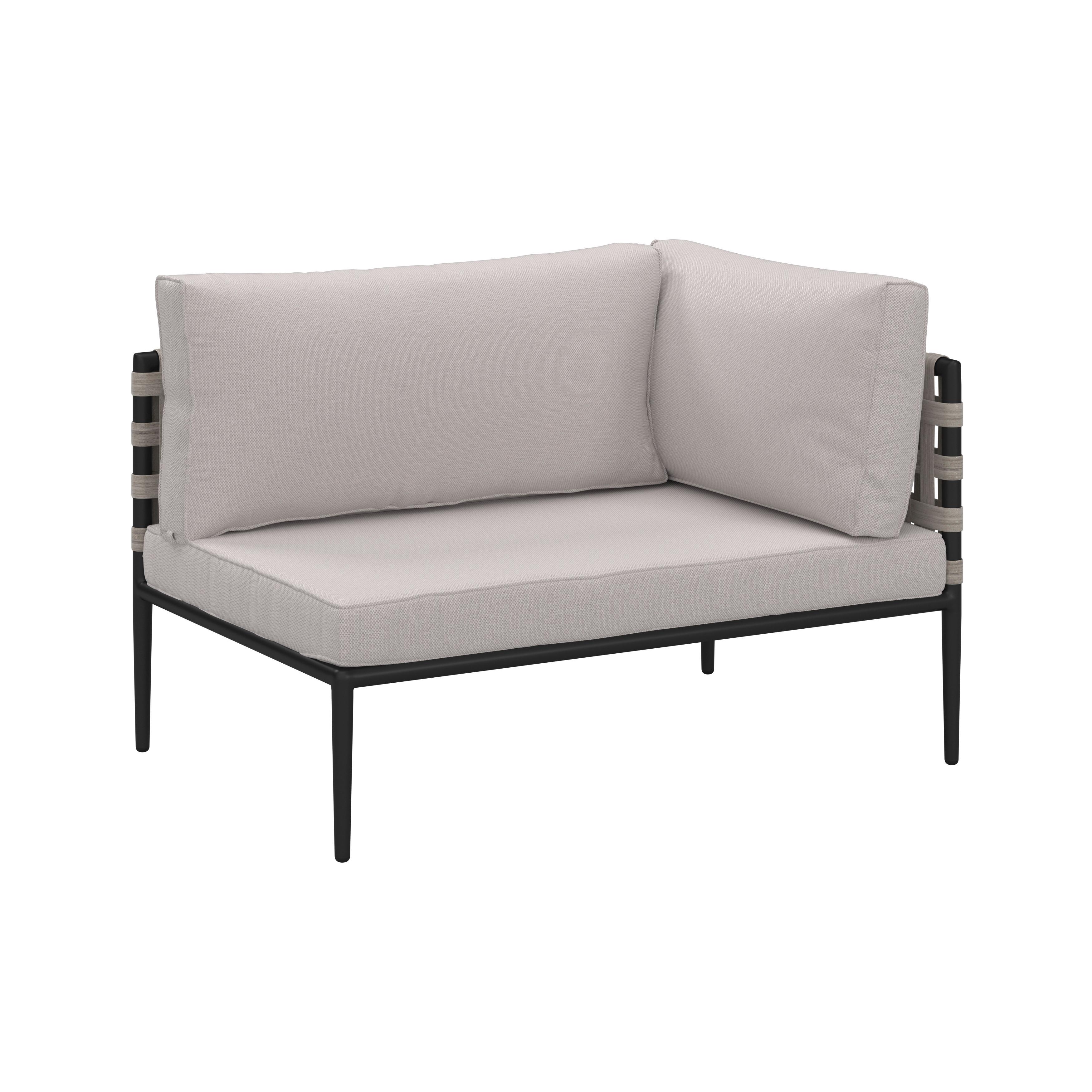 LOUNGEGRUPP ENJA - ljusgrå/grå, Modern, metall/textil (104/60/70cm) - Bessagi Garden