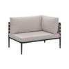 LOUNGEGRUPP ENJA - ljusgrå/grå, Modern, metall/textil (104/60/70cm) - Bessagi Garden