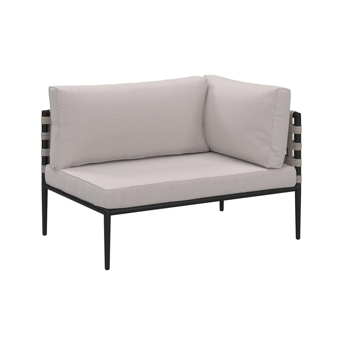 KOMPLET MEBLI TARASOWYCH ENJA - jasnoszary/czarny, Modern, tworzywo sztuczne/metal (104/60/70cm) - Bessagi Garden