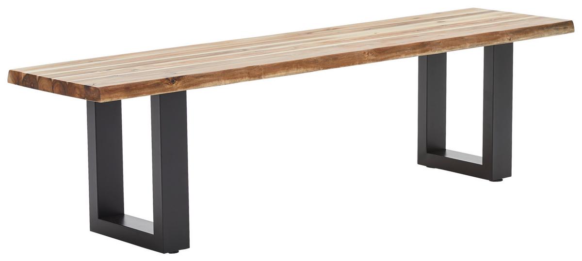 ŁAWKA KERALA - kolor akacjowy/czarny, Basics, metal/drewno (180/45/40cm) - MID.YOU