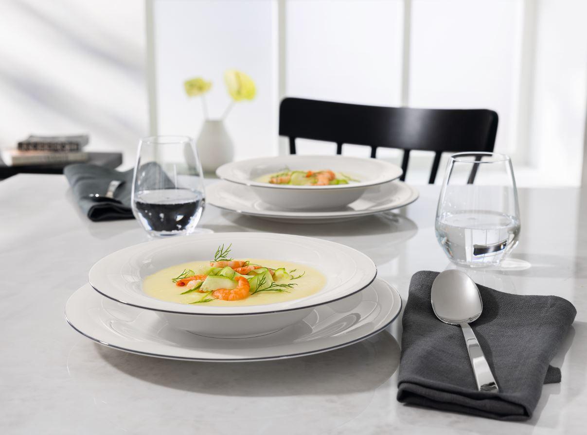 TALERZ OBIADOWY 10-1322-2620 VILLEROY & BOCH - biały/szary, Konventionell, ceramika (27cm) - Villeroy & Boch