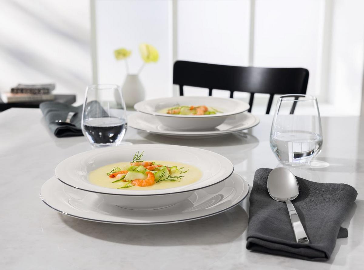 TALERZ OBIADOWY 10-1322-2620 VILLEROY & BOCH - biały/szary, Konventionell, ceramika (27cm) - Villeroy & Boch