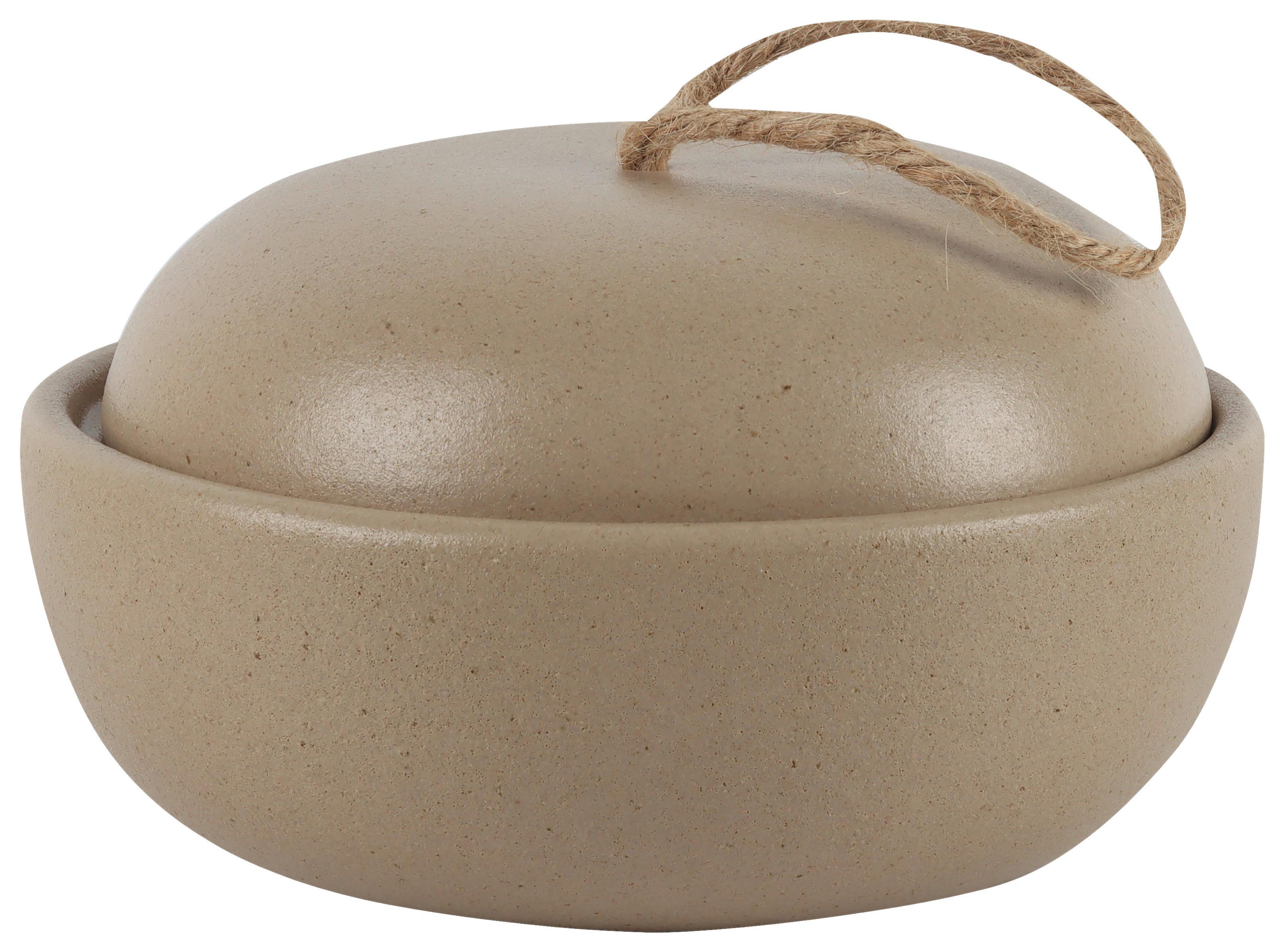 Dekoschale Felio Taupe - Taupe, Keramik/Textil (14,8/8,4cm) - Mömax
