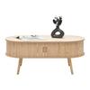 SOFFBORD SKANDY II - naturfärgad, Klassisk, trämaterial/trä (100/50/40cm) - Premium Living