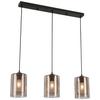 HÄNGLAMPA JIRMI - svart/guldfärgad, Modern, metall/glas (81/15,5/120cm) - Premium Living