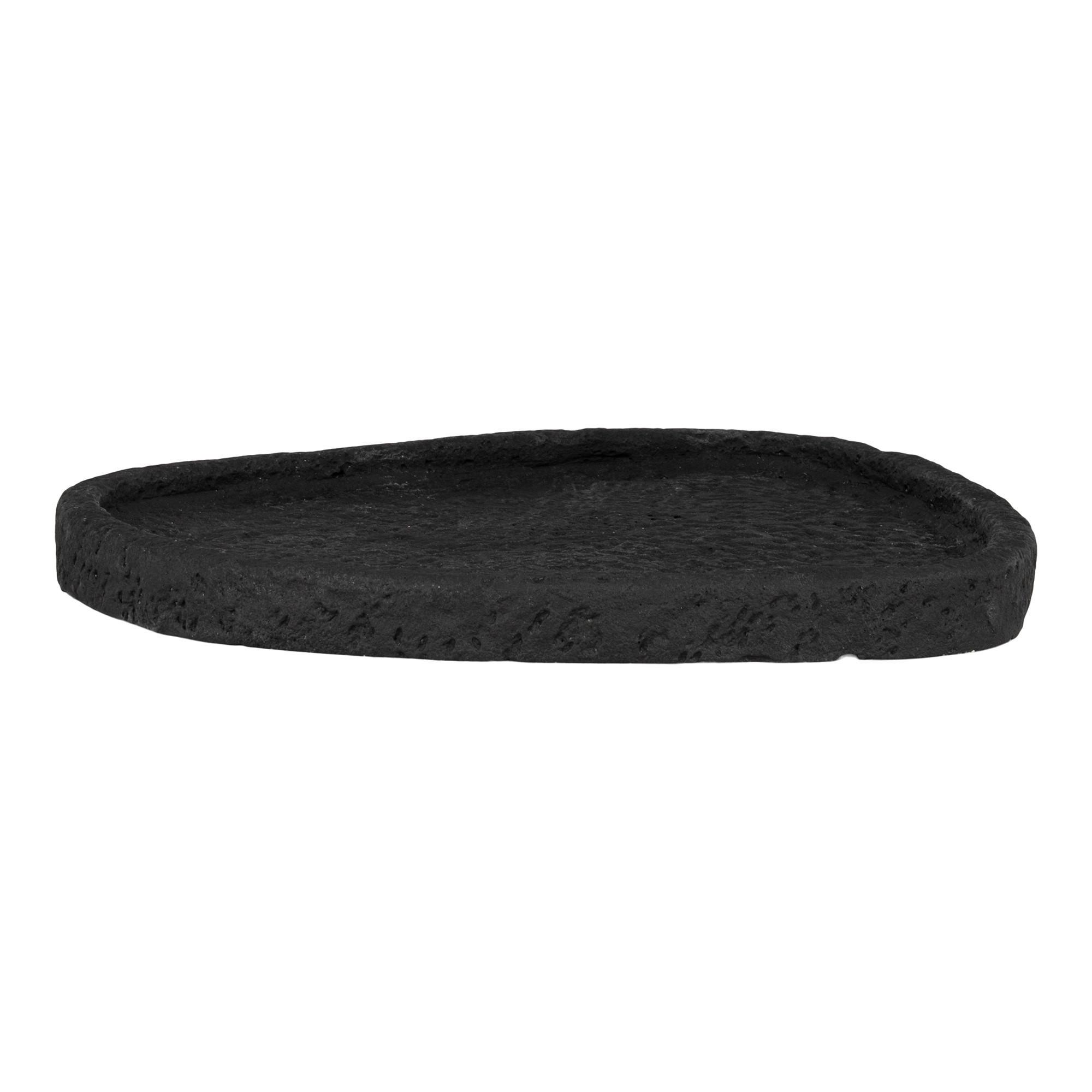 Dekotablett Tray Schwarz - Schwarz, Basics, Stein (26,5/26/2cm)