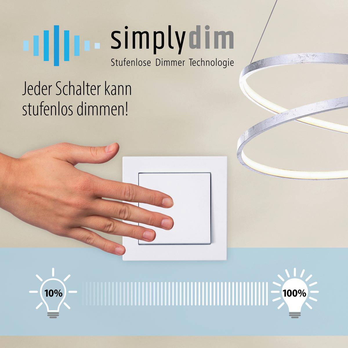 LED-Deckenleuchte Iven max. 31 Watt - Alufarben, Design, Kunststoff/Metall (54/33,5/7,5cm)