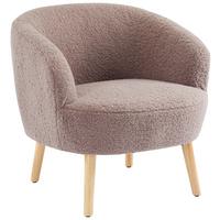 FOTEL KRANJ - écru/taupe, Design, drewno/tkanina (72/71/74cm) - MID.YOU