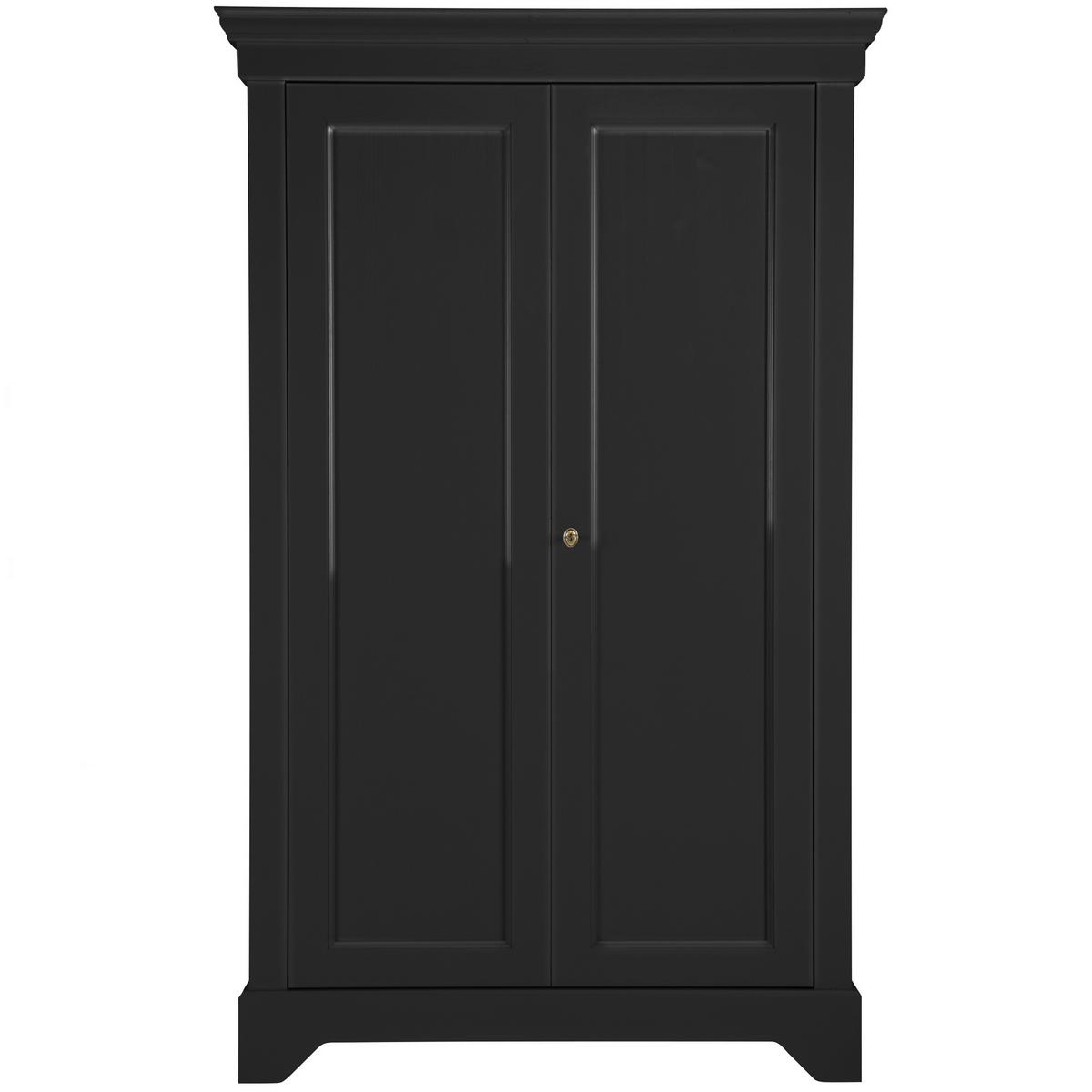 Schrank Isabel Schwarz - Schwarz, Design, Holz/Metall (118/191/47cm) - Livetastic