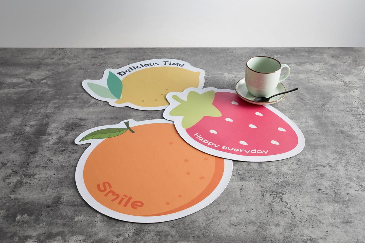 Tischset Adria diverse Designes - Weiss/Gelb, Konventionell, Kunststoff (43/30cm)