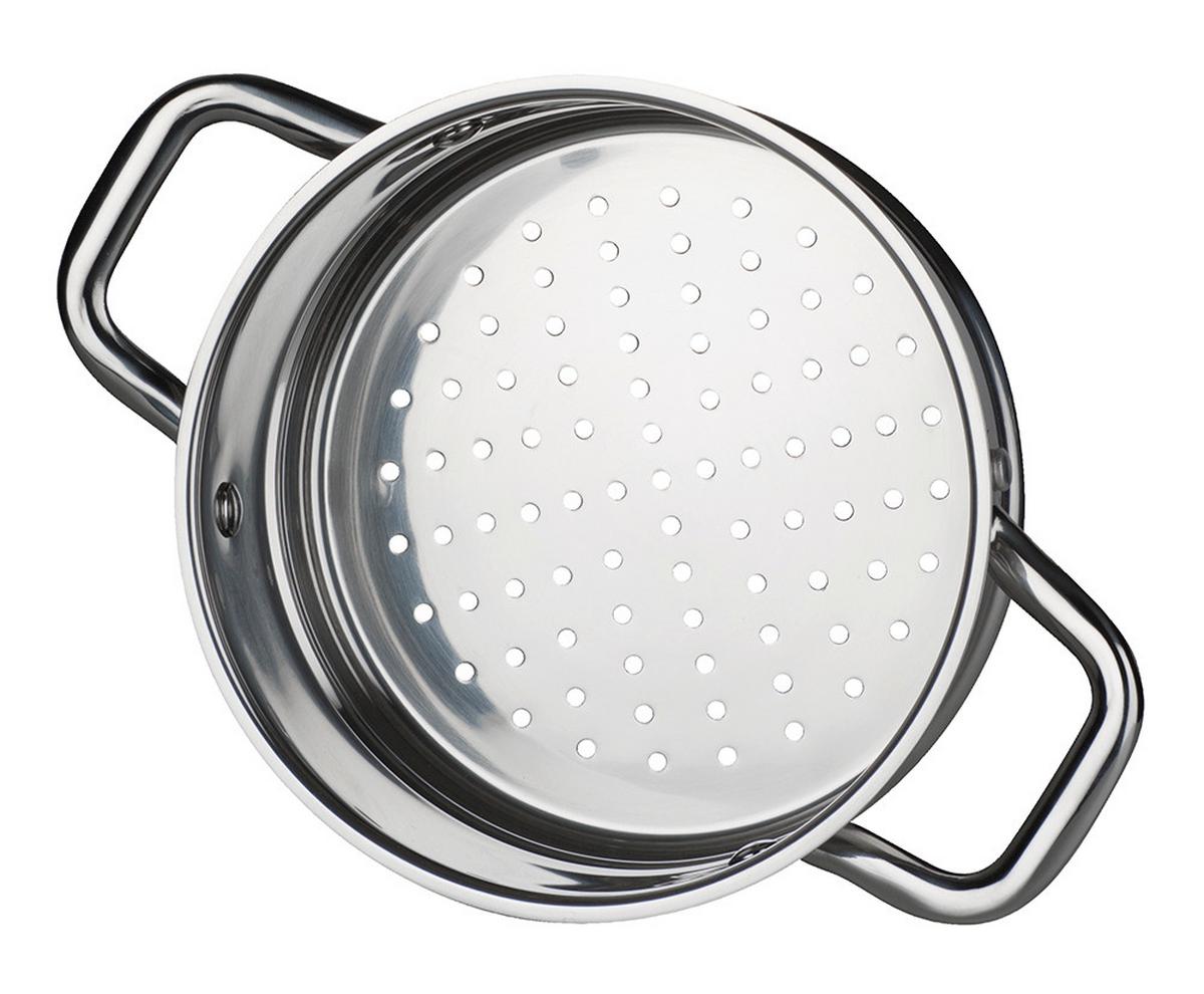 Set Posod Meran, 4-Delni - barve nerjavečega jekla/prozorno, Basics, kovina/steklo - GSW