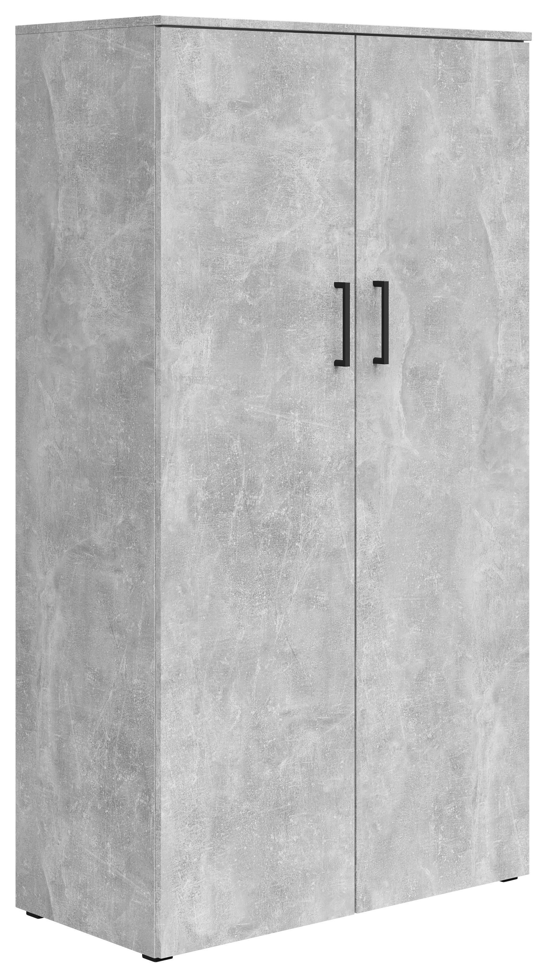 Schrank Multistauraum Grau - Schwarz/Grau, MODERN, Holzwerkstoff/Kunststoff (80/146,7/40cm) - Mömax