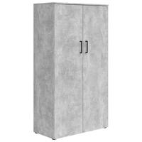 Schrank Multistauraum Betonoptik - Schwarz/Grau, MODERN, Holzwerkstoff/Kunststoff (80/146,7/40cm) - Mömax