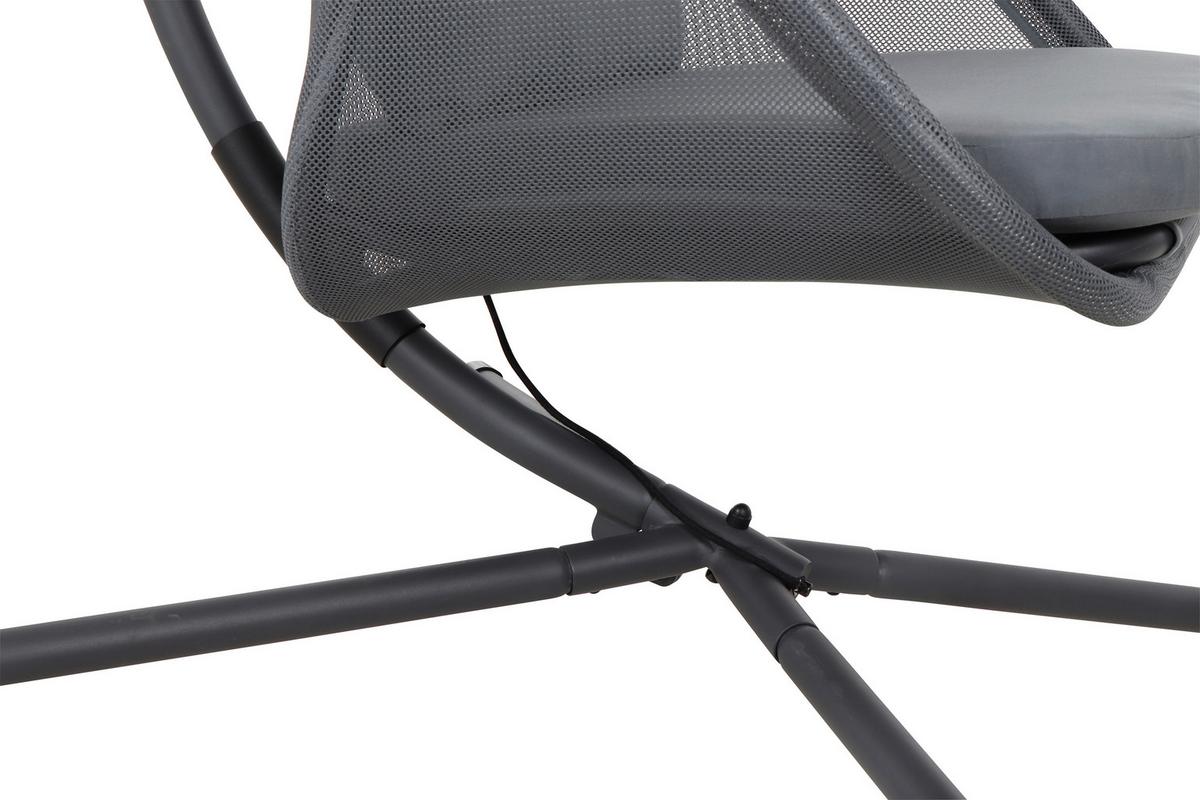 HÄNGESESSEL M90912 - Blau/Anthrazit, KONVENTIONELL, Kunststoff/Textil (123/195cm) - Siena Garden